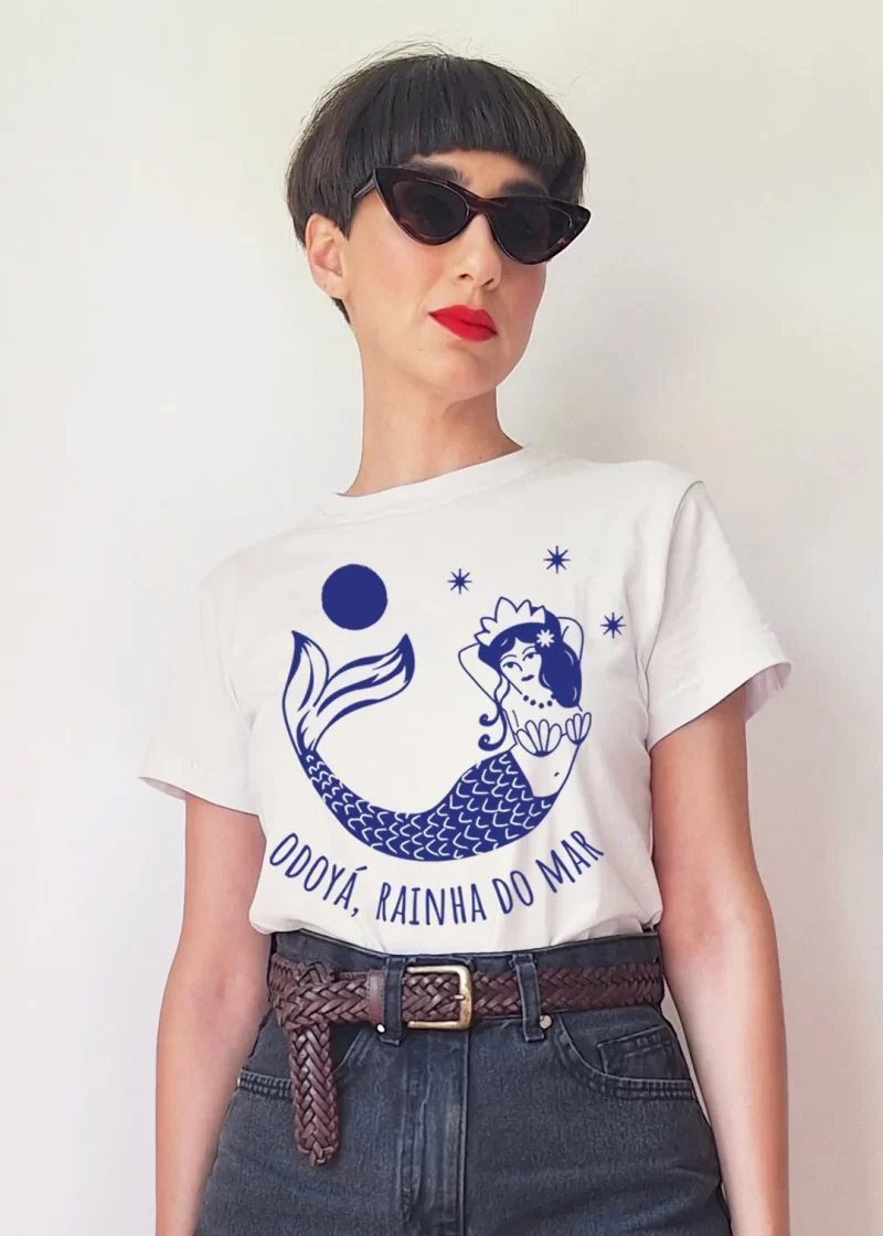 Camiseta Básica Odoyá, Rainha do mar - Duas Formigas Design