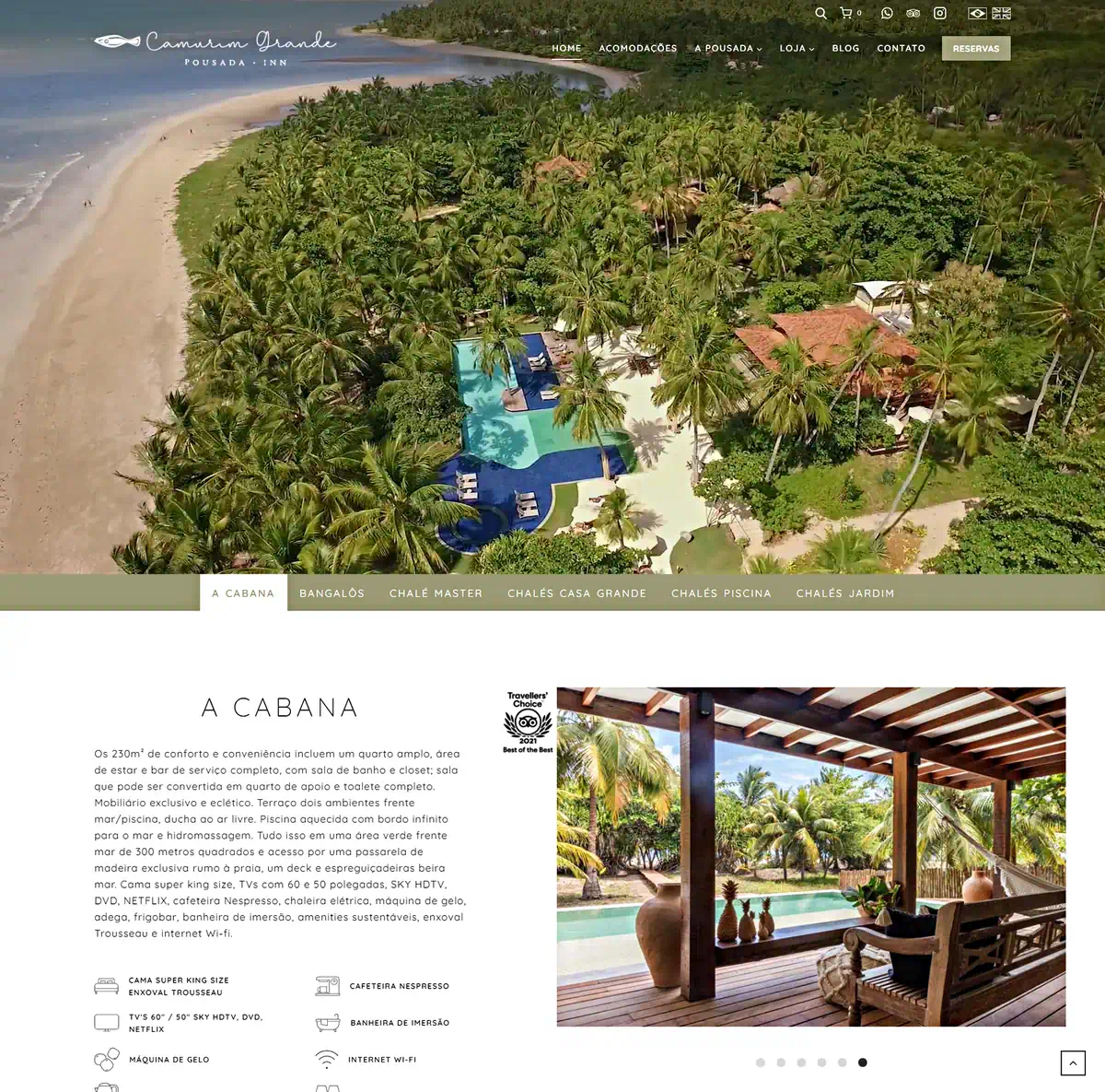 Camurim Grande - website - layout versão desktop