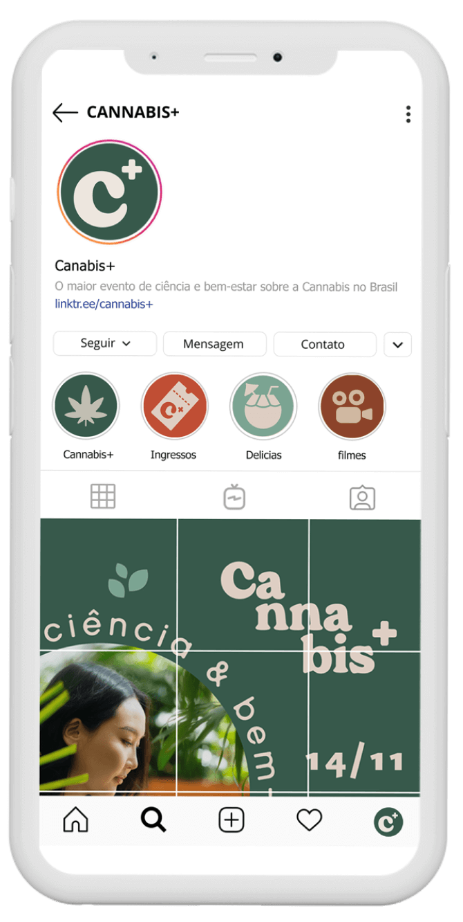 Cannabis + - feed Instagram