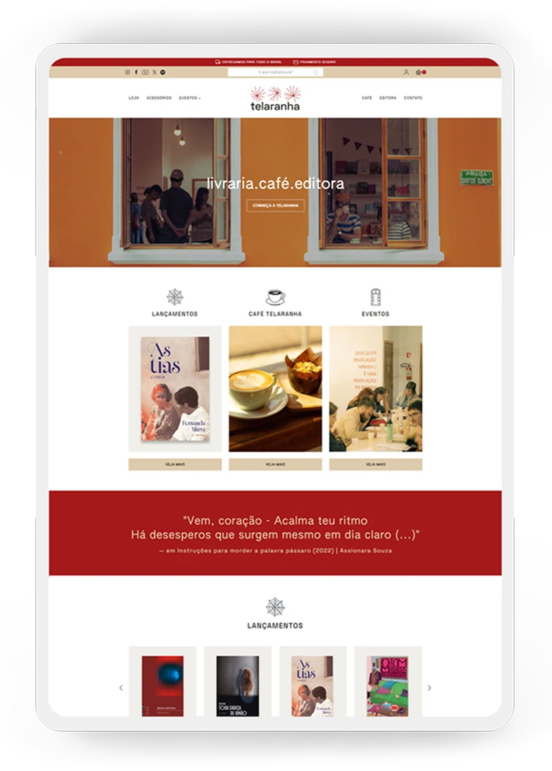 Telaranha Livraria e Editora - Duas Formigas Design