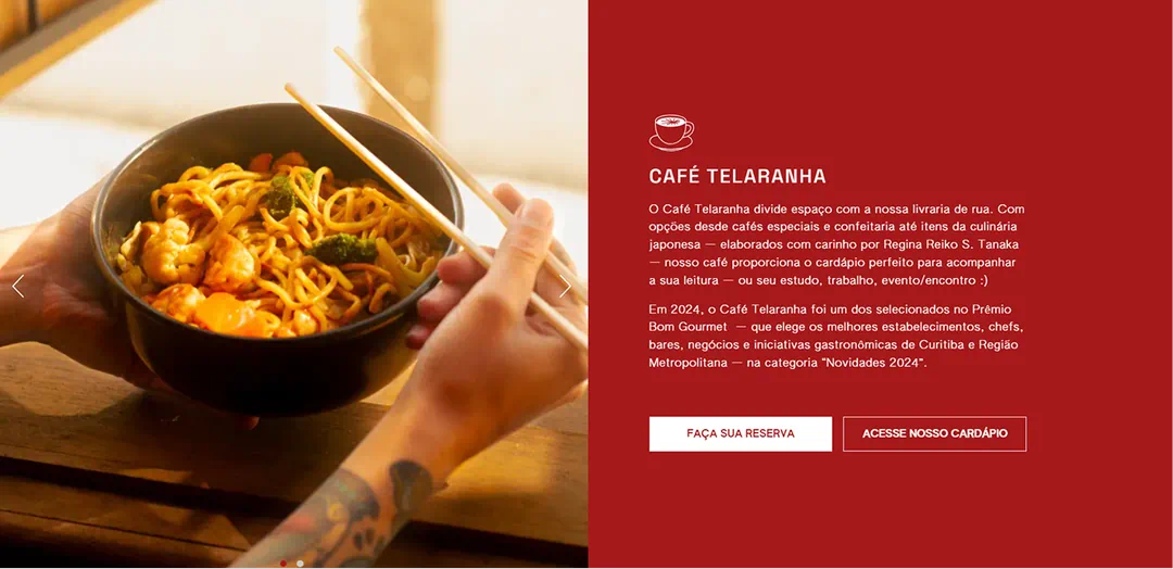 Telaranha Livraria e Editora - Café - Duas Formigas Design