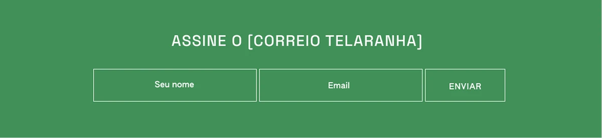 Telaranha Livraria e Editora - Newsletter - Duas Formigas Design