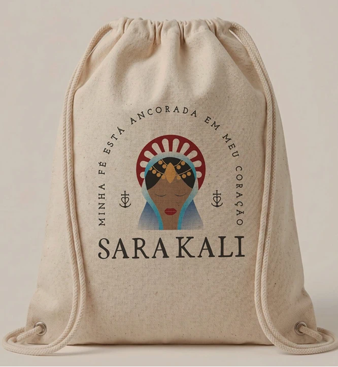 Caminho de Santa Sara Kali - mochila com logotipo
