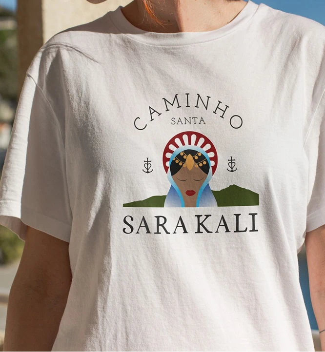 Caminho de Santa Sara Kali - camiseta com logotipo